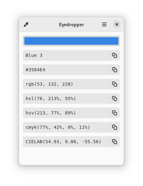 Eyedropper showcase