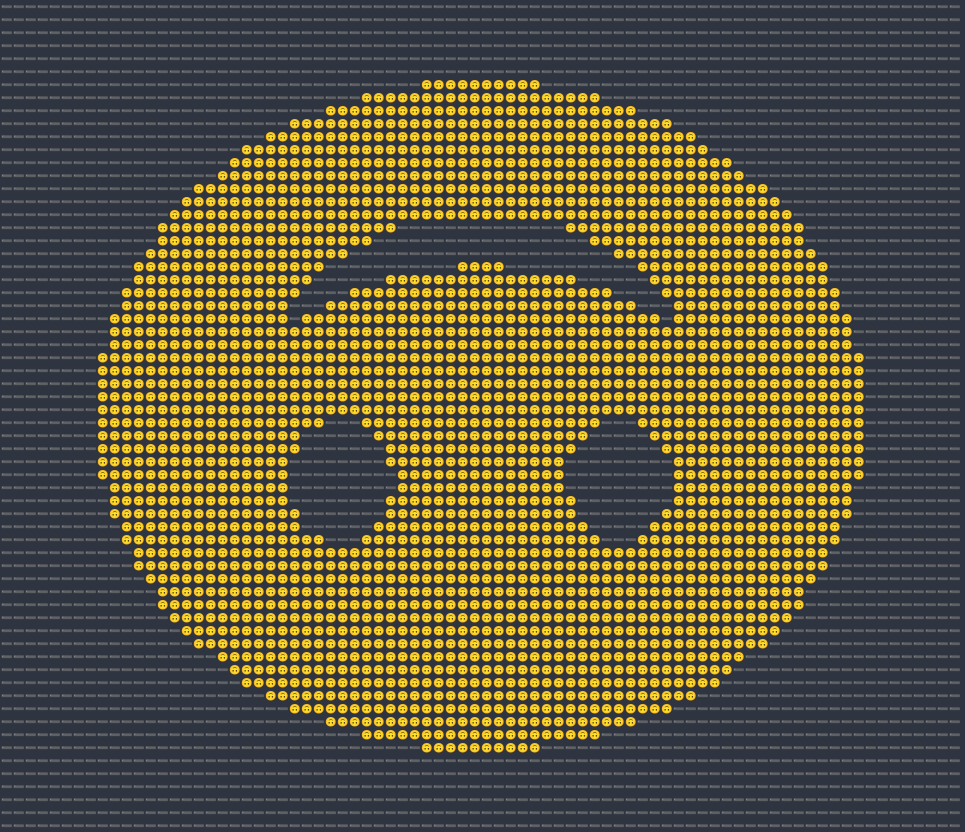 ASCII art of an emoji, consisting of emoji